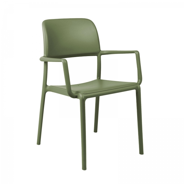 Fauteuil d'extérieur en polypropylène taupe - Riva - 6