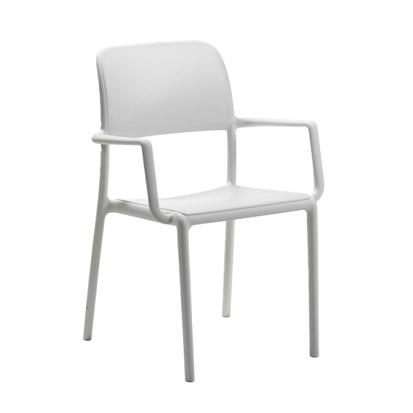 Fauteuil d'extérieur en polypropylène taupe - Riva - 4