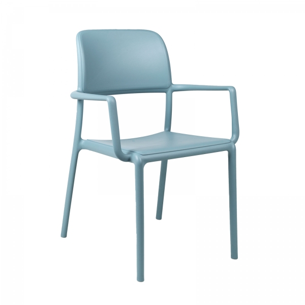 Fauteuil d'extérieur en polypropylène taupe - Riva - 5