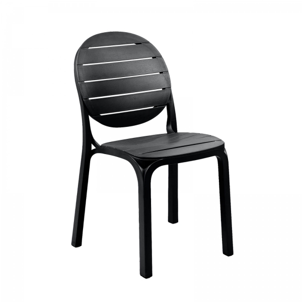 Chaise de jardin en polypropylène anthracite - Erica - 4