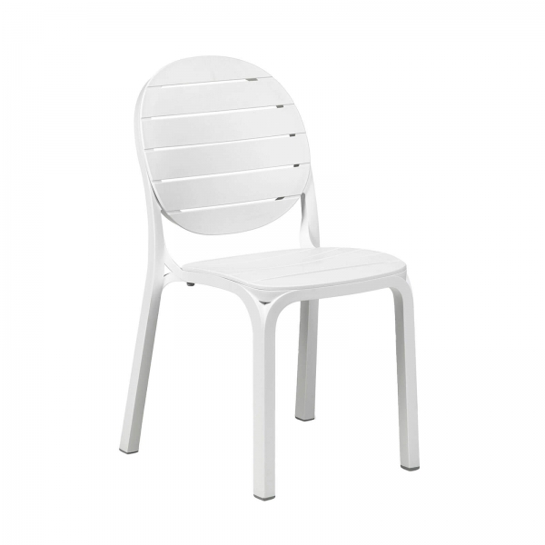 Chaise de jardin en polypropylène blanc - Erica - 5