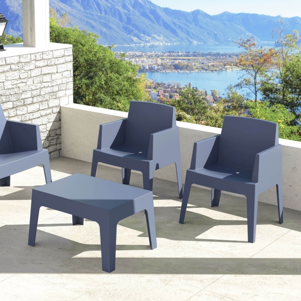 Fauteuil design de jardin en polypropylène Box - 5
