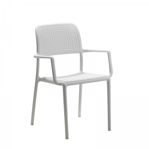 Fauteuil en polypropylène blanc - Bora - 2