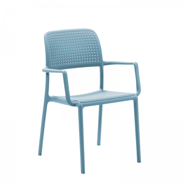 Fauteuil en polypropylène bleu - Bora - 7