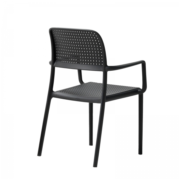 Fauteuil en polypropylène anthracite - Bora - 4