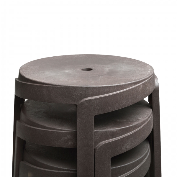 Tabouret bas d'extérieur recyclé empilable - Stack mini - 8