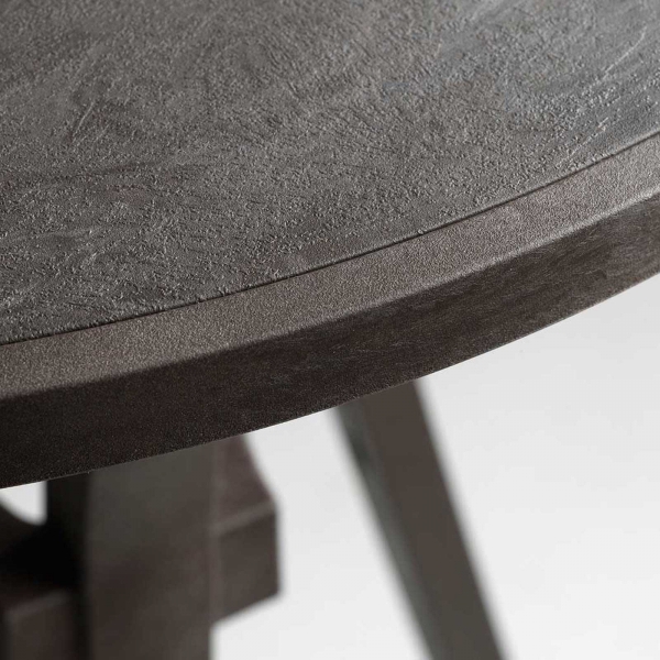 Table extérieure ronde écologique coloris marron - Combo - 10