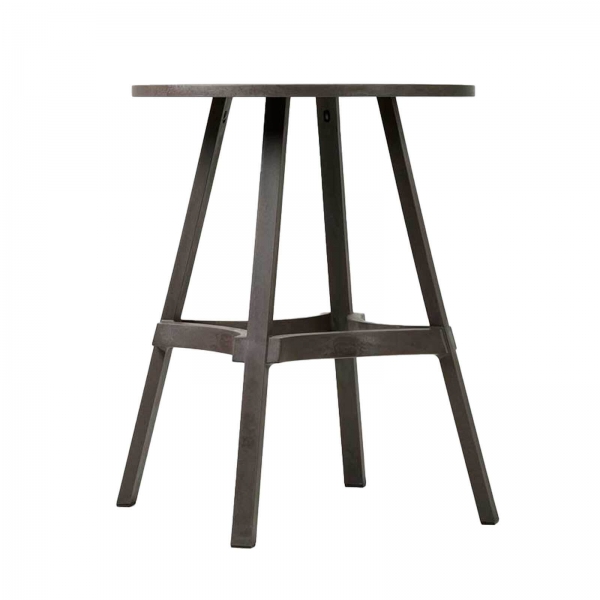 Table extérieure ronde écologique coloris marron - Combo - 8