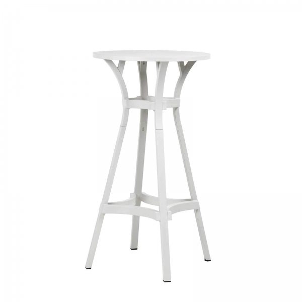 Table de jardin ronde écologique hauteur bar - Combo - 15
