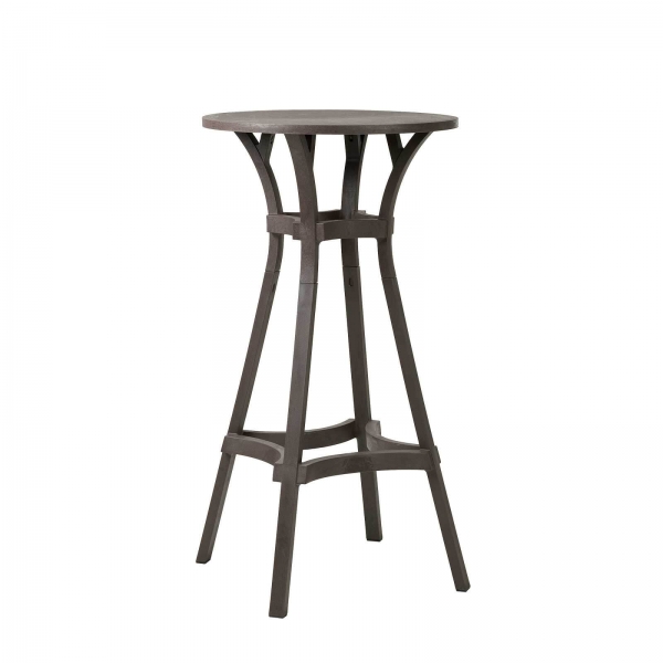 Table de jardin ronde écologique marron - Combo - 16