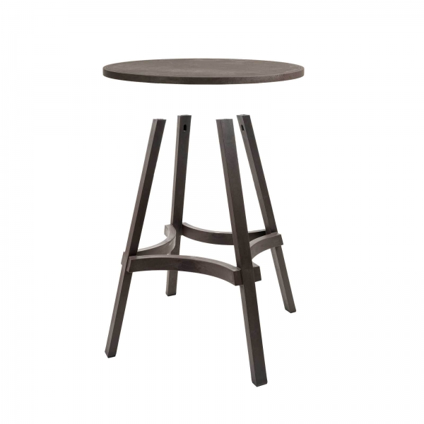 Table de bar ronde écologique couleur marron - Combo - 7