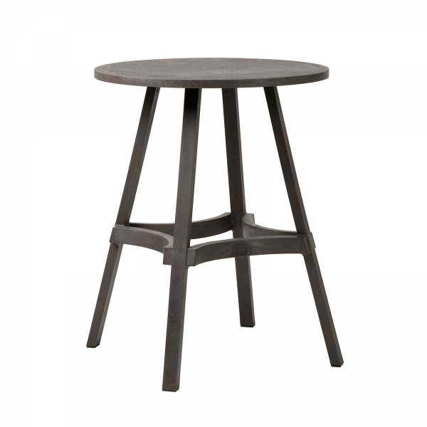 Table de bar ronde écologique couleur marron - Combo - 4