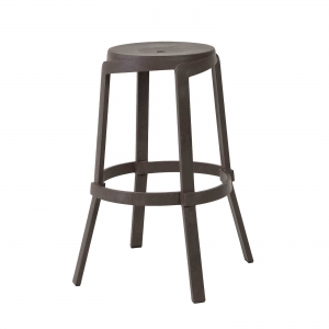 Tabouret de bar écologique et empilable couleur marron - Stack Maxi