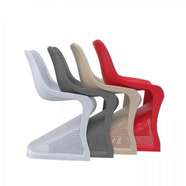 Chaise de jardin design ajourée en polypropylène - Bloom - 17