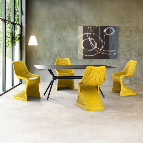 Chaise design en polypropylène ajouré - Bloom - 2