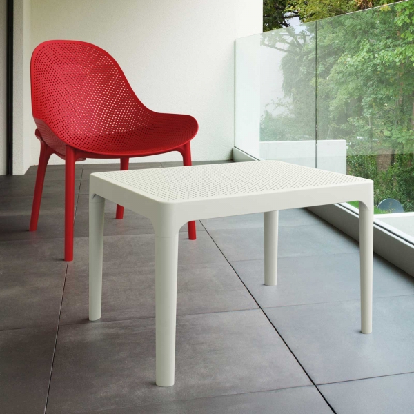 Table basse de jardin rectangulaire en résine - Sky Side - 4