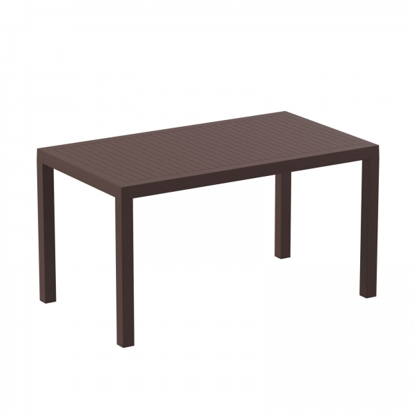 Table de terrasse rectangulaire marron foncé - Ares - 7