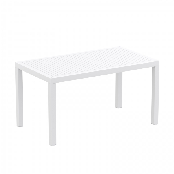 Table de terrasse rectangulaire coloris blanc - Ares - 12