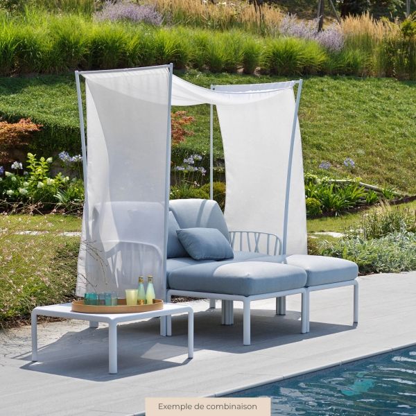 Canapé de jardin avec voile d'ombrage fabriqué en Italie - Komodo ombra 2 - 3