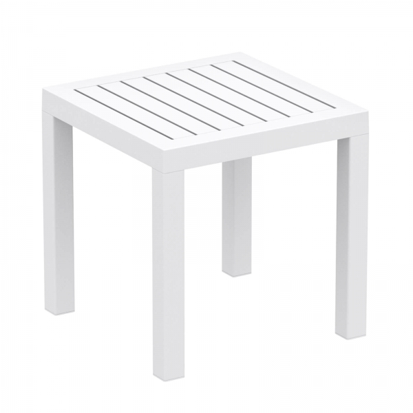 Table de terrasse carrée en résine - 11