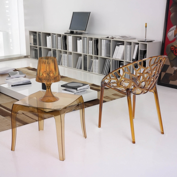 Chaise design en polycarbonate - Crystal - 4