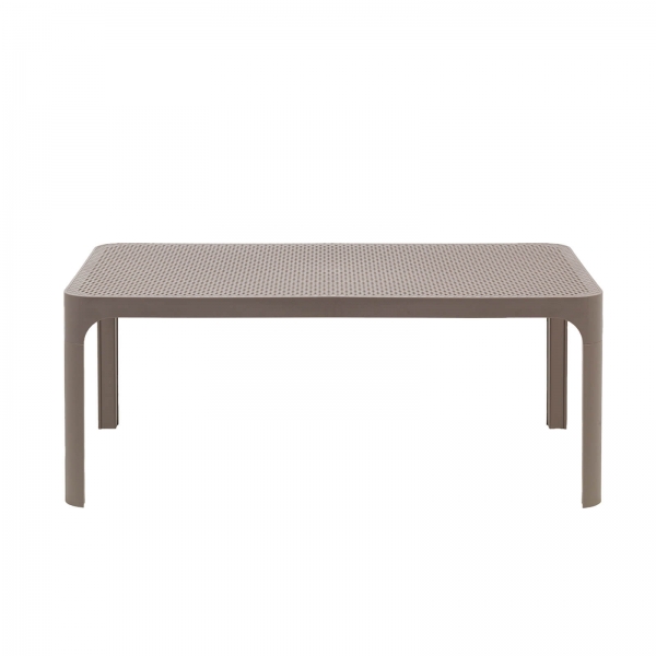 Table basse de jardin moderne avec plateau taupe micro-perforé 100 x 60 cm - Net - 11