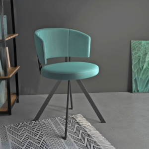 Chaise moderne pivotante en tissu