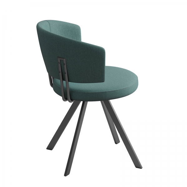 Chaise tendance en tissu pivotante  - 2