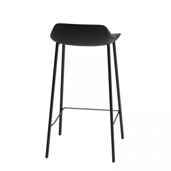 Tabouret snack en polypropylène noir  - 5