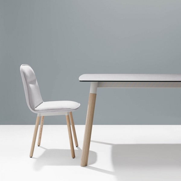 Table de salle à manger en céramique avec pieds bois - Köln Mobliberica - 3