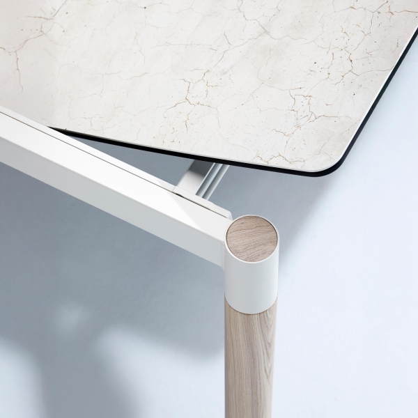 Table Mobliberica extensible en céramique et bois - Köln - 6
