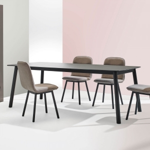 Table de salle à manger en céramique et pieds métal - Köln Mobliberica