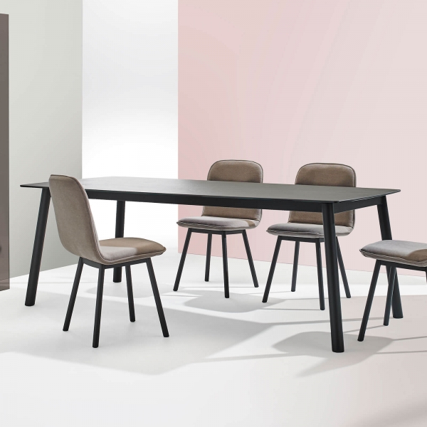 Table de salle à manger en céramique et pieds métal - Köln Mobliberica - 1