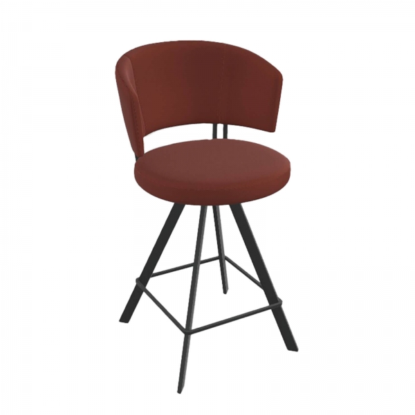 Tabouret haut design pivotant en synthétique - 2