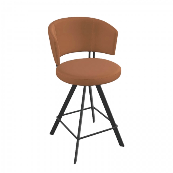 Tabouret snack en synthétique avec pieds métal - 1