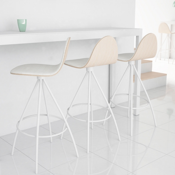 Tabouret haut design - Petris - 5