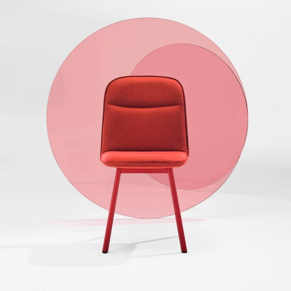 Chaise moderne en tissu et pieds métal - Köln Mobliberica - 5