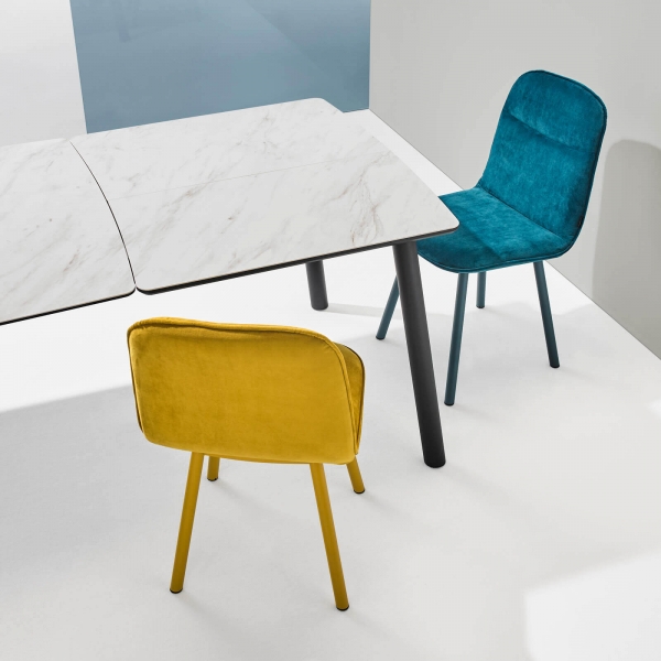 Chaise moderne en tissu et pieds métal - Köln Mobliberica - 7