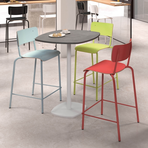 Tabouret vintage en bois et métal - Barcollège - 4