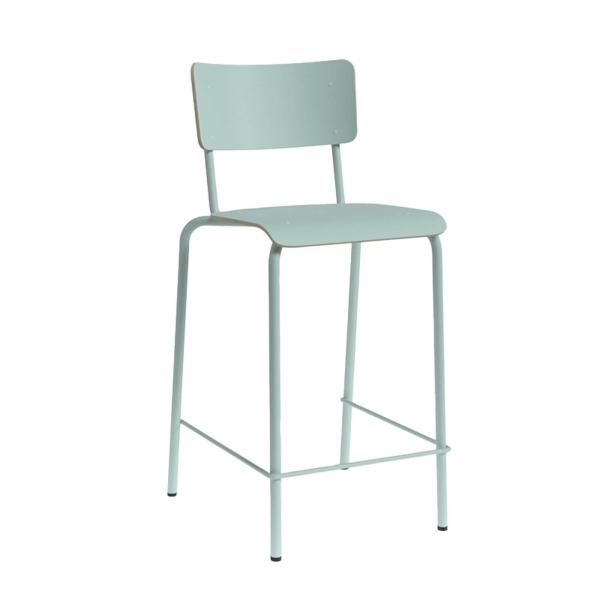 Tabouret vintage en bois et métal - Barcollège - 8