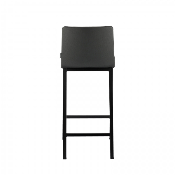 Tabouret haut en simili dossier bas avec pieds en métal - Koko Mobliberica® - 6