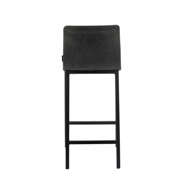 Tabouret snack en tissu dossier bas avec pieds en métal - Koko Mobliberica® - 6