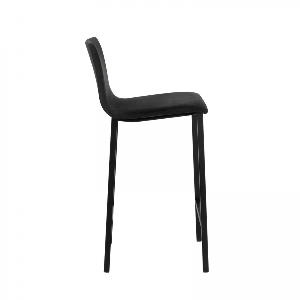 Tabouret hauteur 65 cm en tissu dossier bas avec pieds en métal - Koko Mobliberica® - 8