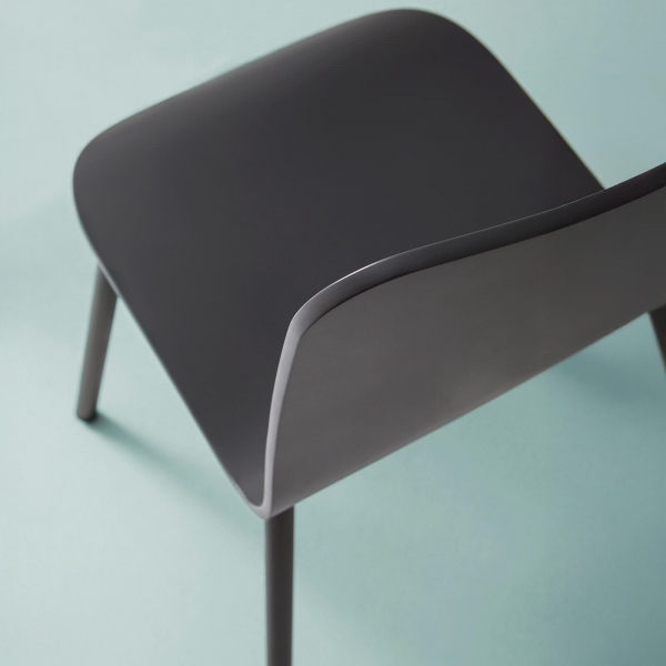 Tabouret snack noir en bois et pieds en métal - Pepper - 4