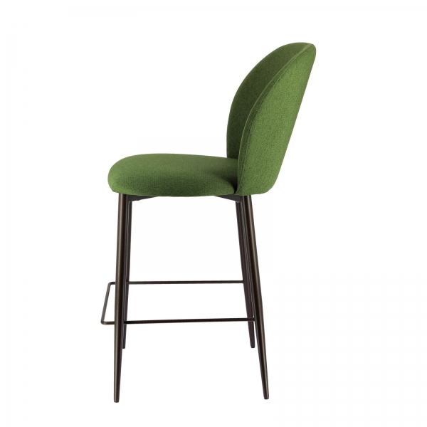 Tabouret snack en tissu avec pieds en métal - Odette - 6