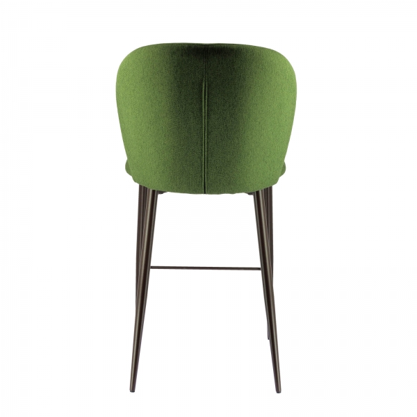 Tabouret hauteur 65 cm en tissu avec pieds en métal - Odette - 9