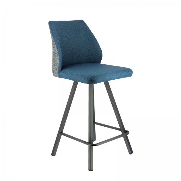 Tabouret pivotant bicolore avec pieds en métal - Emma - 4