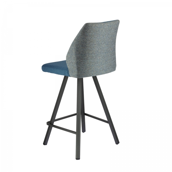 Tabouret snack tournant bicolore avec pieds en métal - Emma - 7