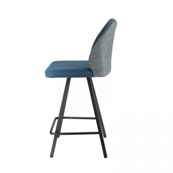 Tabouret hauteur 65 cm tournant bicolore avec pieds en métal - Emma - 8