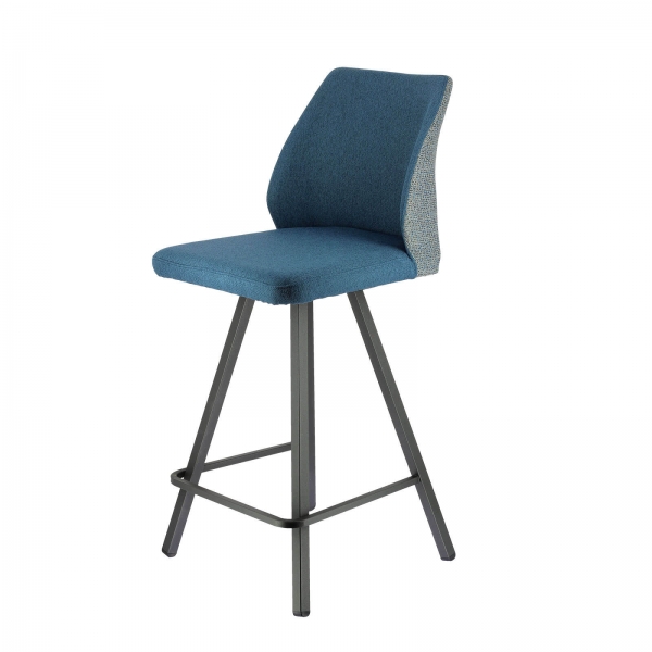 Tabouret snack pivotant bicolore avec pieds en métal - Emma - 9